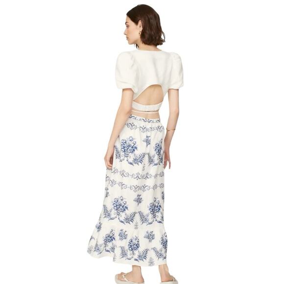 ASTR The Label Nuria Wrap Cropped Top in White Womens M - Picture 5 of 5